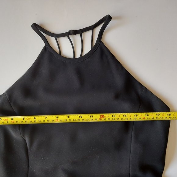 Black Halter-Style Petite Dress - Size 14P - Worn Once - Picture 6 of 8